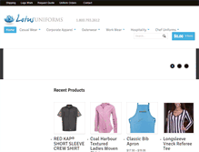 Tablet Screenshot of lotusuniforms.ca